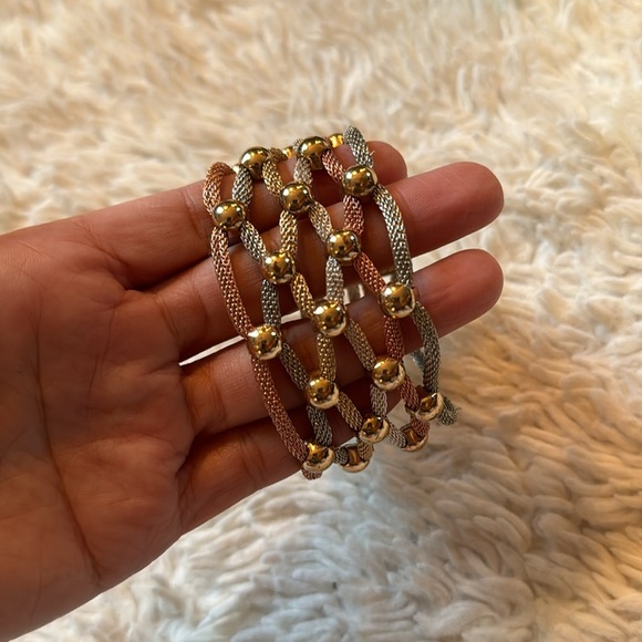 🤗MESH TWISTED BRACELET 4 TONES GOLD COPPER SILVER PEWTER MAGNETIC… - Picture 12 of 16